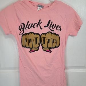 (1596) Black Lives Matter Youth's T-Shirt,  Size: Medium Color: Pink